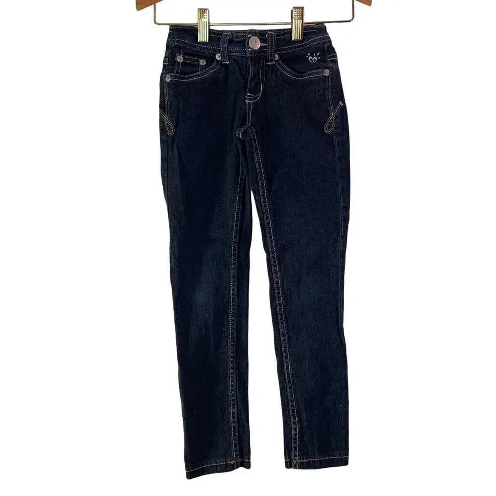 JUSTICE Girl’s Simply Low Dark Wash Skinny Jeans / Size: 6 Slim